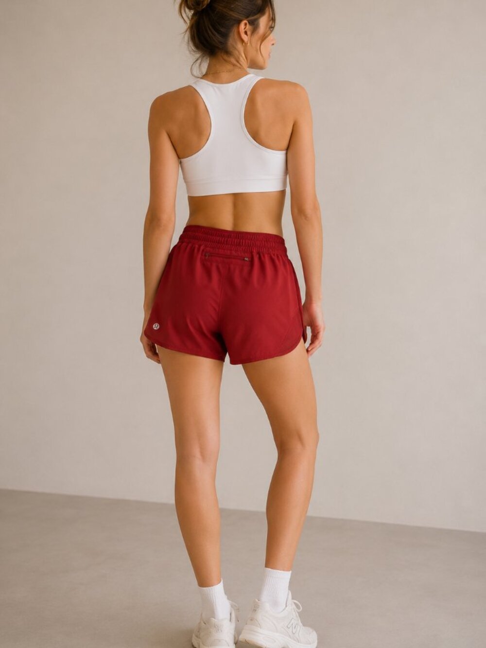 Lululemon Hotty Hot Short II Long 4” Dark Red Size 12 Running Athleisure - Picture 2 of 6